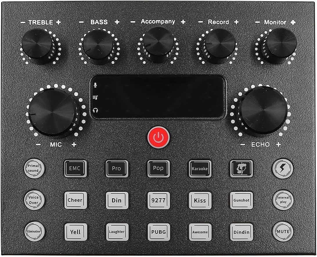 تجهیزات ضبط پادکست NALACAL V8S، باندل تجهیزات پادکست رابط صوتی، با تغییر صدا کارت صدا میکسر صوتی DJ رابط برای ضبط زنده بازی کامپیوتر تلفن و غیره