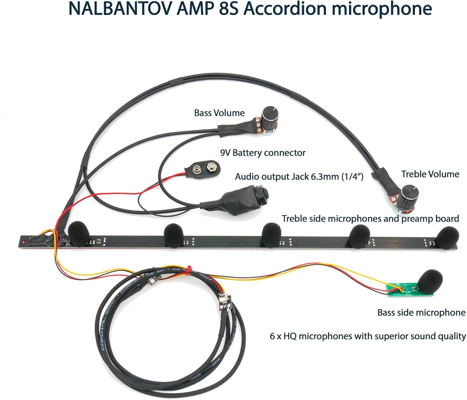 سیستم پیکاپ میکروفون آکاردئون AMP 7S با کیفیت صدای برتر