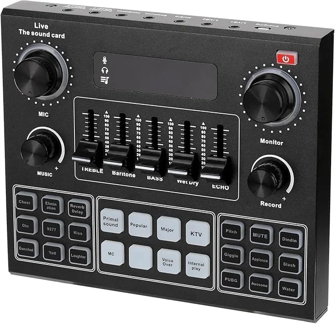 کیت کارت صدای چند منظوره V9 و میکروفون معلق BM800 | ست میکروفون کاندنسر حرفه ای برای کامپیوتر و تلفن همراه