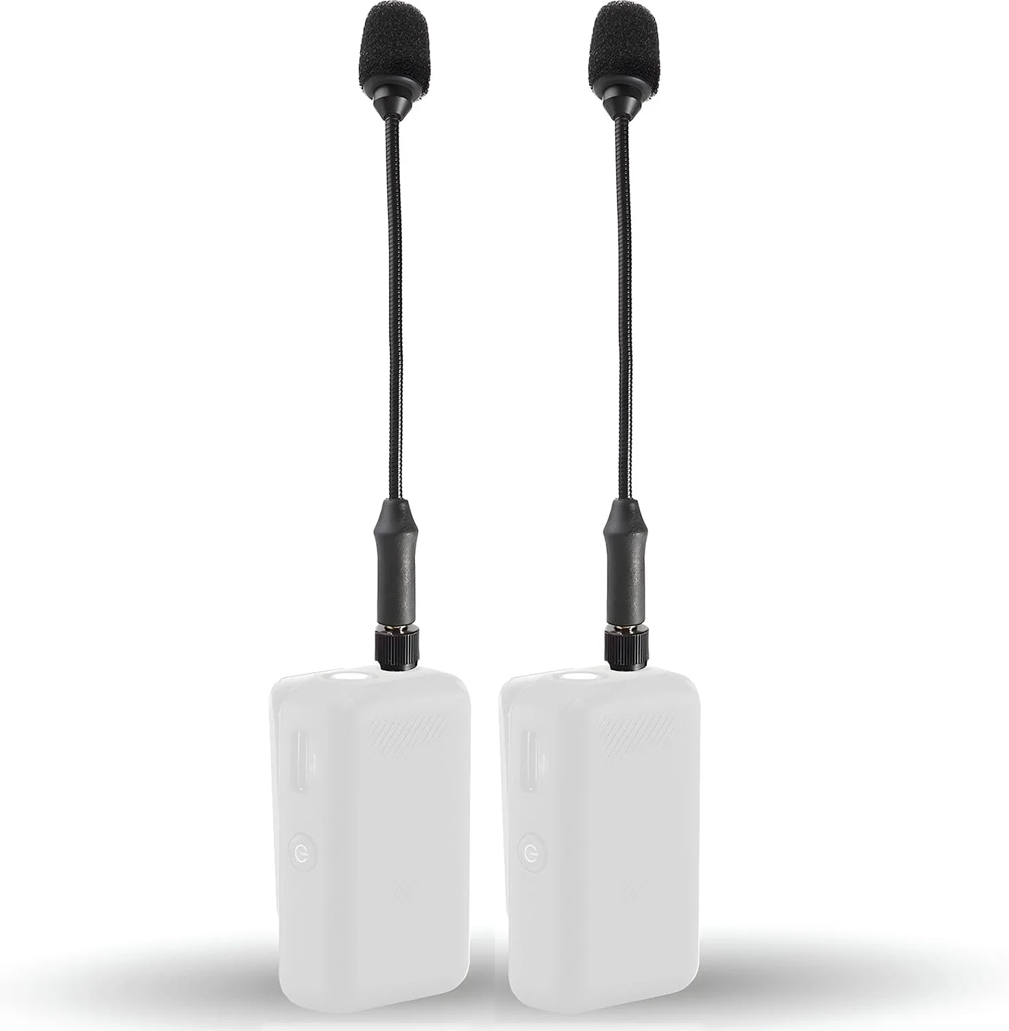 میکروفون یقه ای همه جهته گردنی Movo MV-M101 - سازگار با فرستنده های بی سیم سری DJI Mic/Rode Wireless Go - میکروفون یقه ای برای مصاحبه ها و تولیدکنندگان محتوا (TRS 3.5mm) - بسته 2 عددی