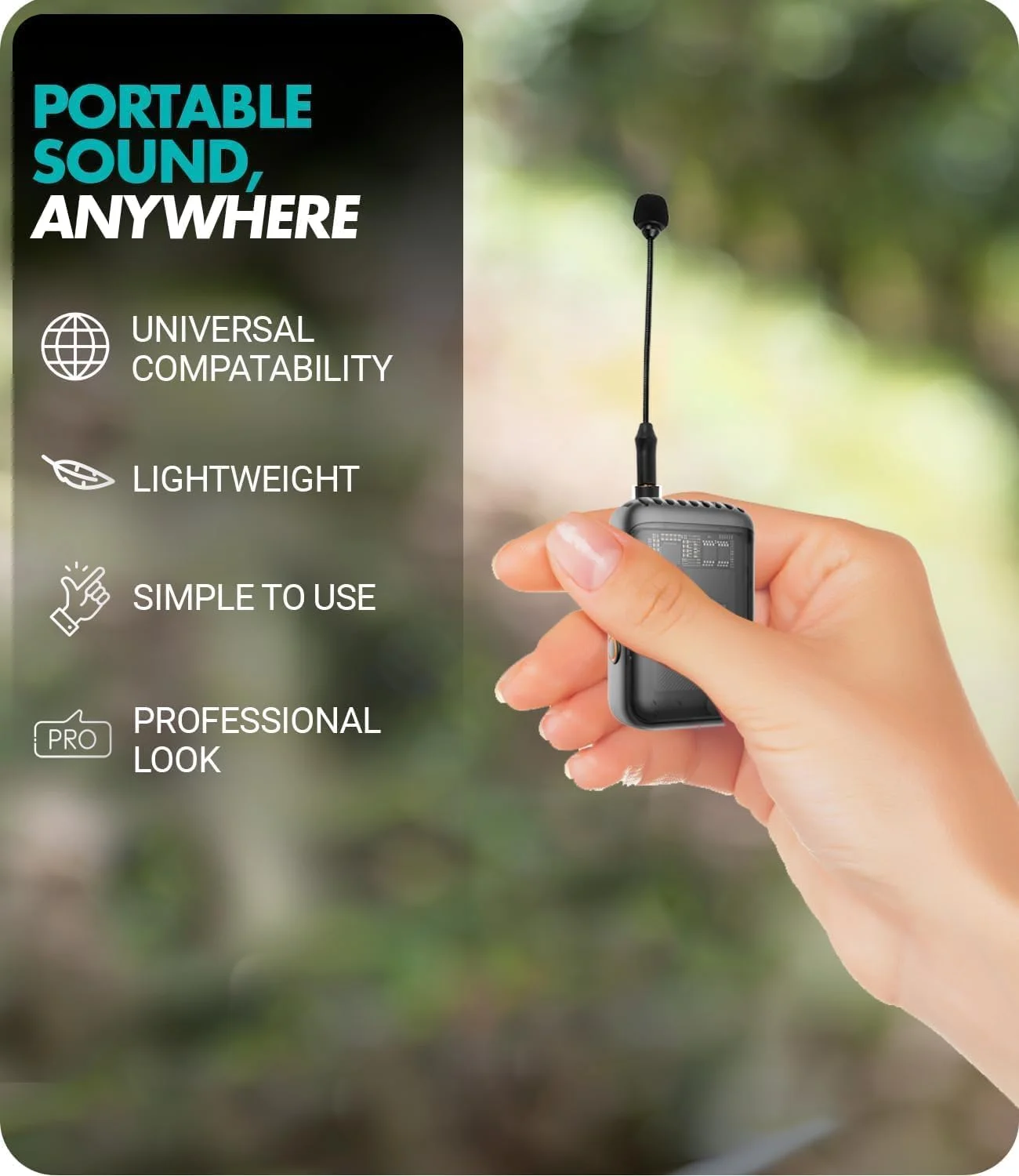 میکروفون یقه ای همه جهته گردنی Movo MV-M101 - سازگار با فرستنده های بی سیم سری DJI Mic/Rode Wireless Go - میکروفون یقه ای برای مصاحبه ها و تولیدکنندگان محتوا (TRS 3.5mm) - بسته 2 عددی