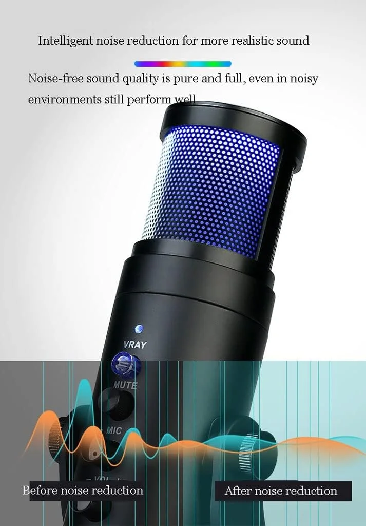 میکروفون خازنی USB چند منظوره، کاهش هوشمند نویز، سازگاری قوی، مناسب