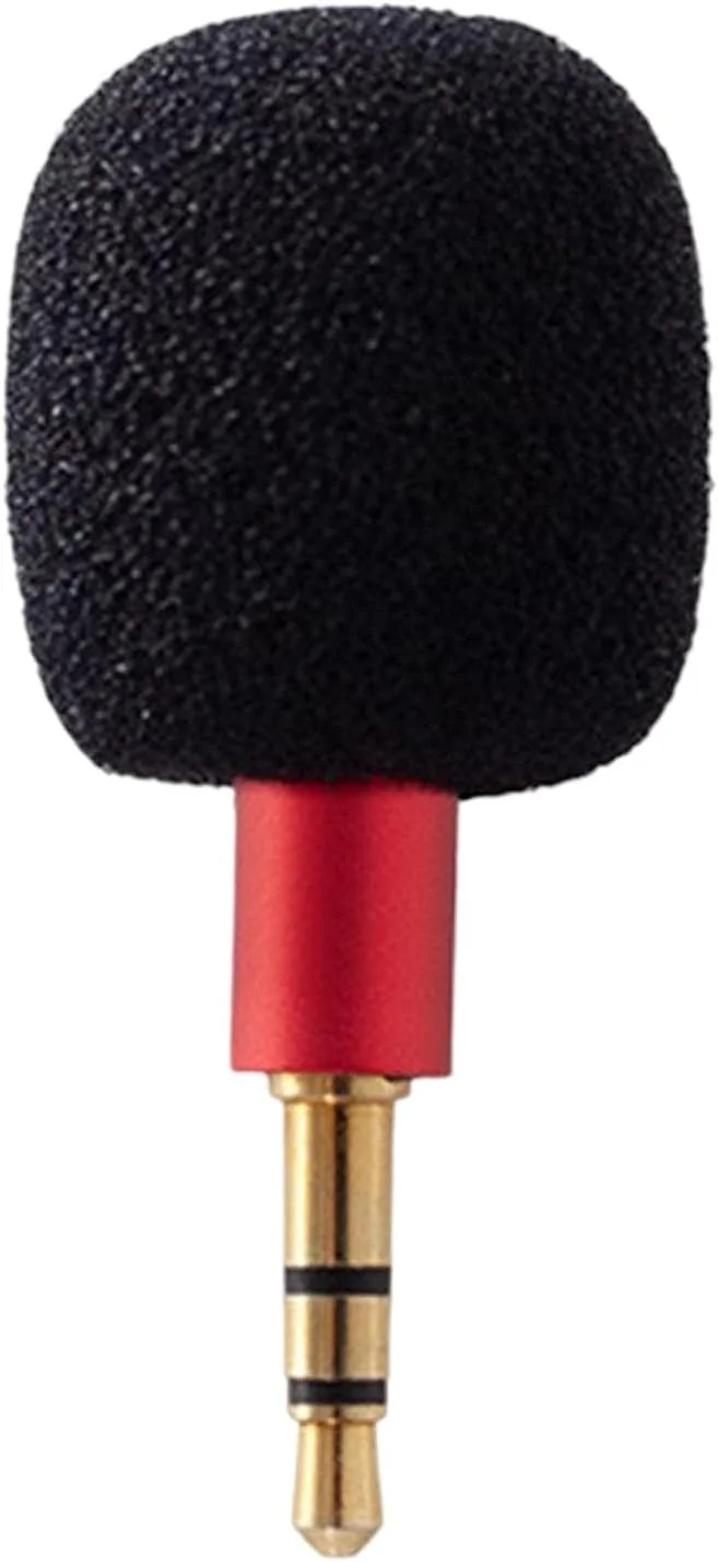 میکروفون مینیاتوری کندانسور ضبط صدا، میکروفون کوچک ضد تداخل برای کنفرانس ویدیویی، قرمز سه مرحله ای