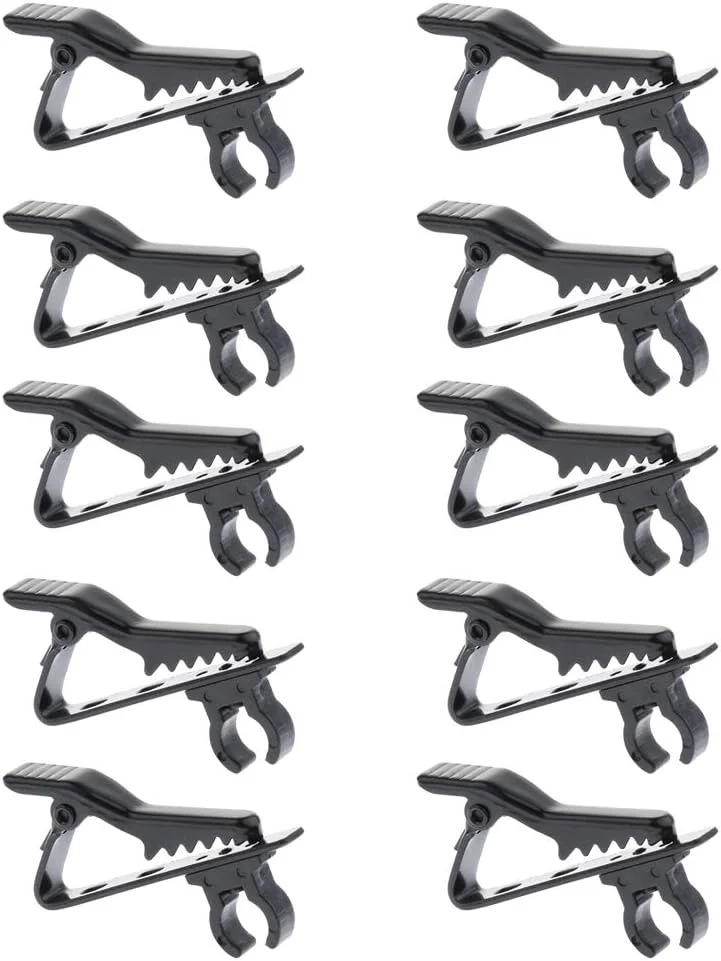 گیره های میکروفون برای کنفرانس های سخنرانی و مصاحبه، 10 عدد (قطر 6.35 میلی متر)