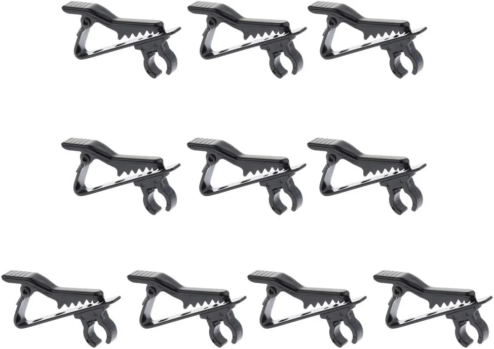 گیره های میکروفون برای کنفرانس های سخنرانی و مصاحبه، 10 عدد (قطر 6.35 میلی متر)