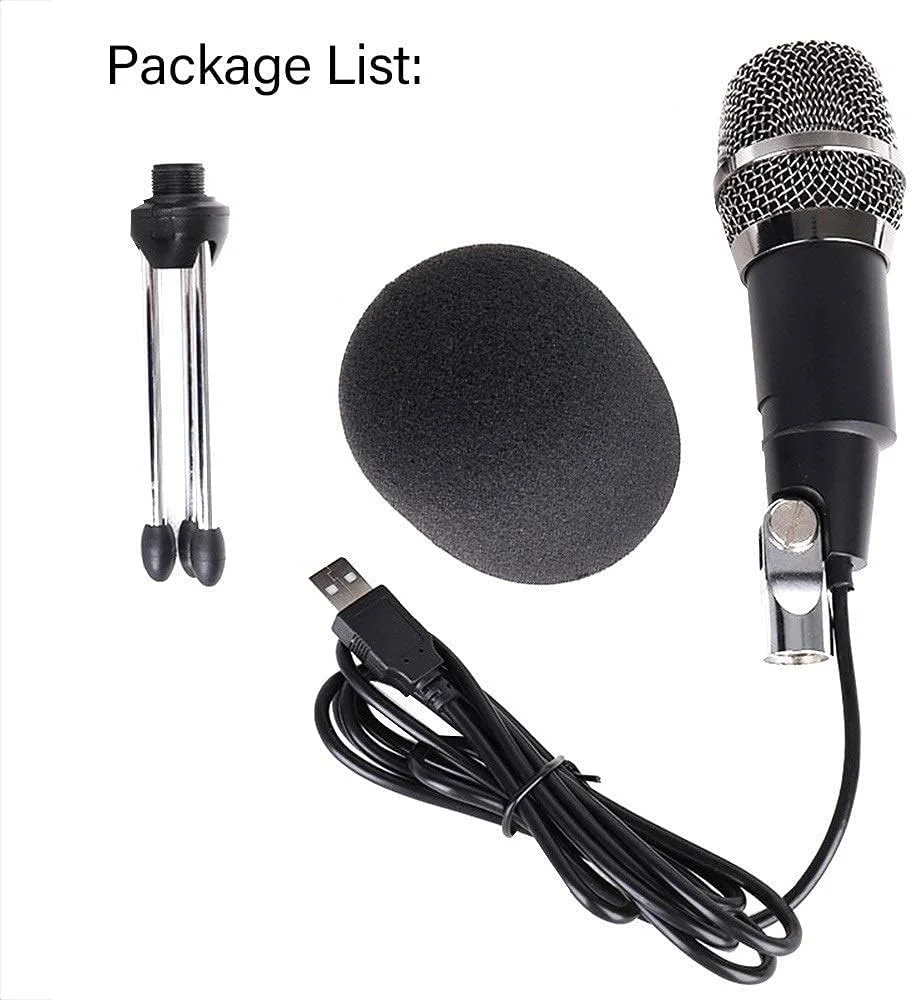 پایه میکروفون USB رومیزی سه پایه فلزی کوچک برای ضبط صدا در خانه، مناسب برای لپ تاپ و کامپیوتر، ضبط آنلاین، پایه میکروفون حرفه ای