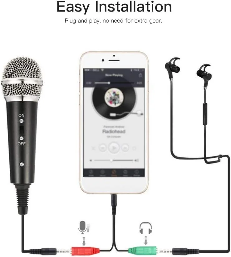 میکروفون، کیت میکروفون ویدئویی با سه پایه مینی میکروفون، لرزه گیر، پاپ فیلتر، محافظ باد، کابل آداپتور با پلاگین 3.5 میلی متری