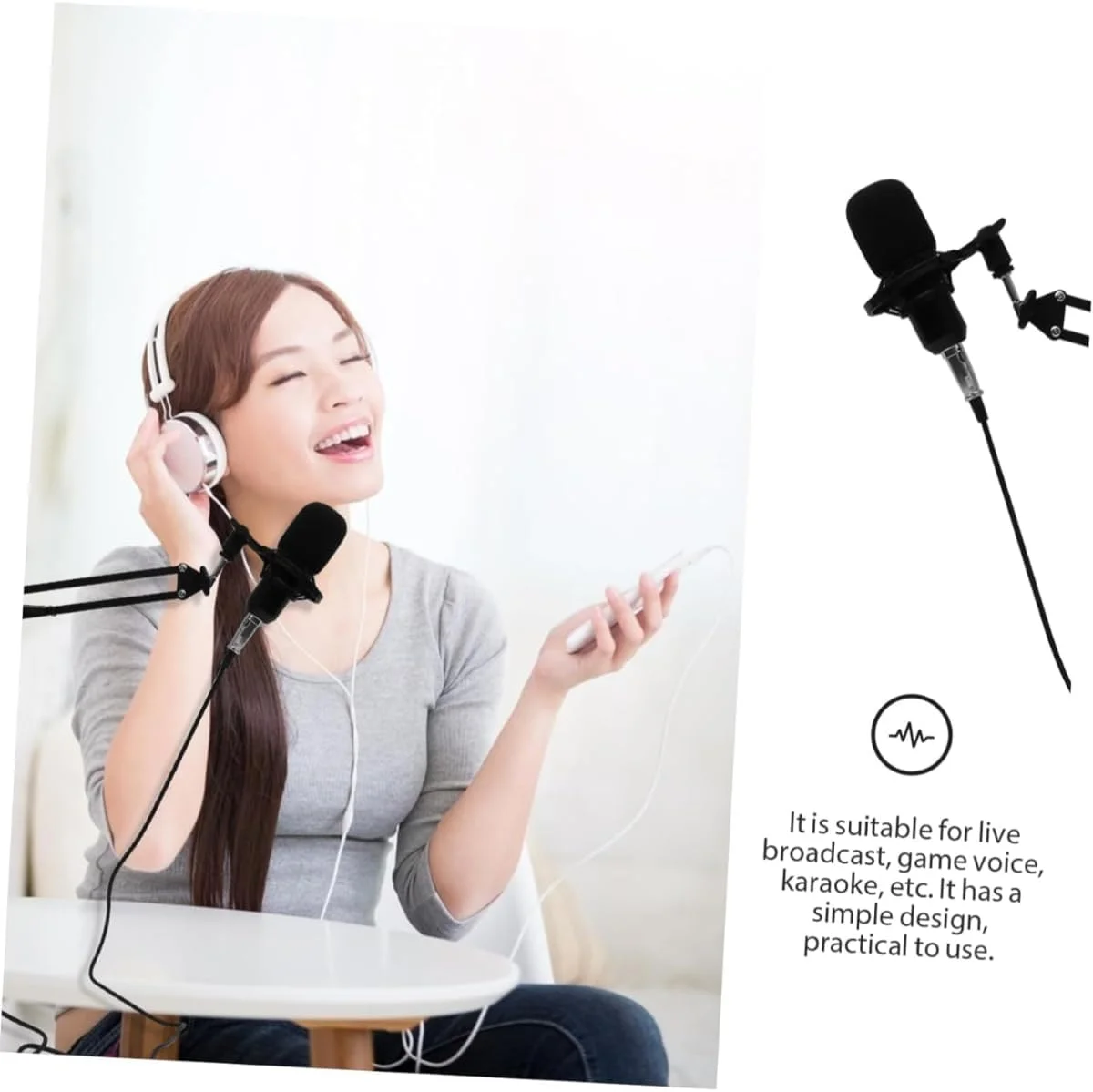 کیت میکروفون USB یازده تکه برای استریم و ضبط صدا، میکروفون کاندنسر فلزی حرفه ای، بازوی قابل تنظیم، کیفیت صدای بالا، پخش زنده، پادکست، بازی، کارائوکه، مصاحبه و استودیو