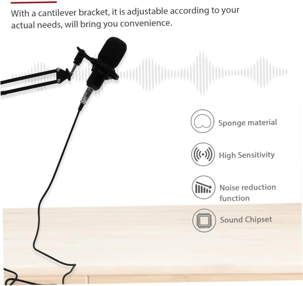 کیت میکروفون USB یازده تکه برای استریم و ضبط صدا، میکروفون کاندنسر فلزی حرفه ای، بازوی قابل تنظیم، کیفیت صدای بالا، پخش زنده، پادکست، بازی، کارائوکه، مصاحبه و استودیو