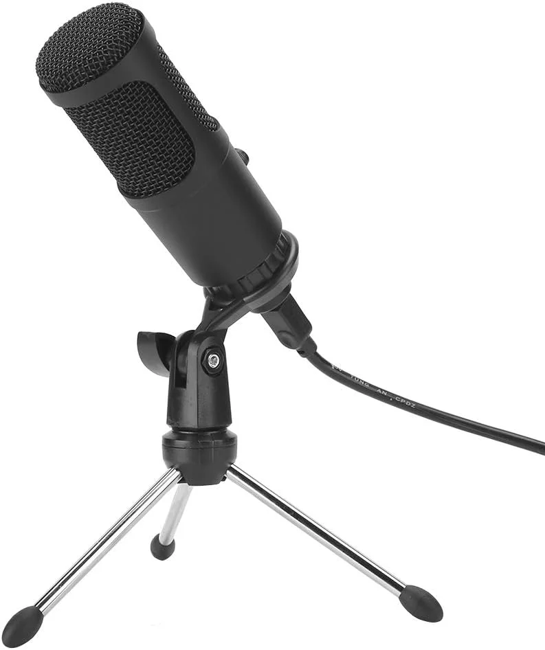 میکروفون USB، میکروفون ضبط کاندنسر دیافراگم بزرگ برای ضبط استودیویی وکال، استریمینگ، پخش زنده، میکروفون استودیویی ضبط کامپیوتر