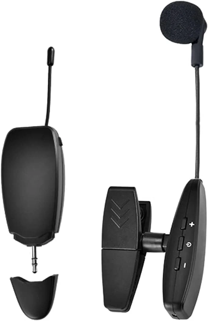 میکروفون بی سیم UHF کاردیوئید کندانسور گیره ای برای سازهای موسیقی ساکسیفون ترومپت کلارینت