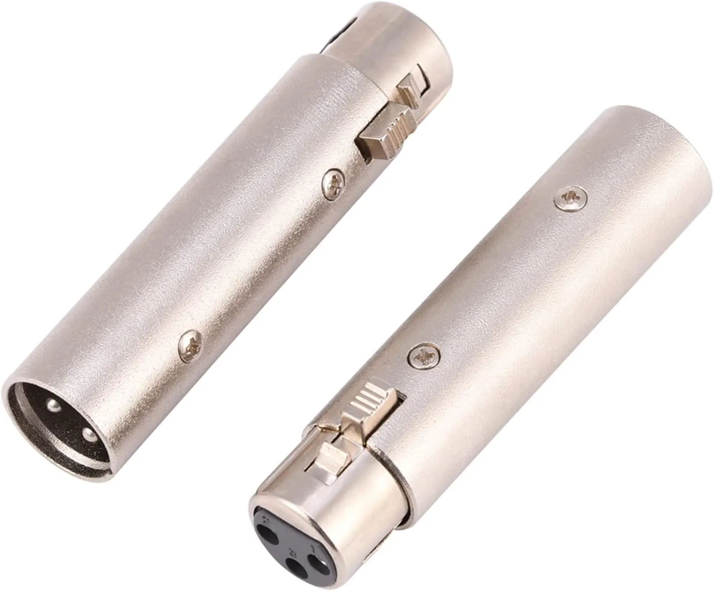 دو عدد کابل میکروفون بالانس XLR نر به ماده، سازگار با میکروفون، کانکتورهای XLR نر و ماده و آداپتور توسعه کانکتور XLR، طراحی بدون پیچ