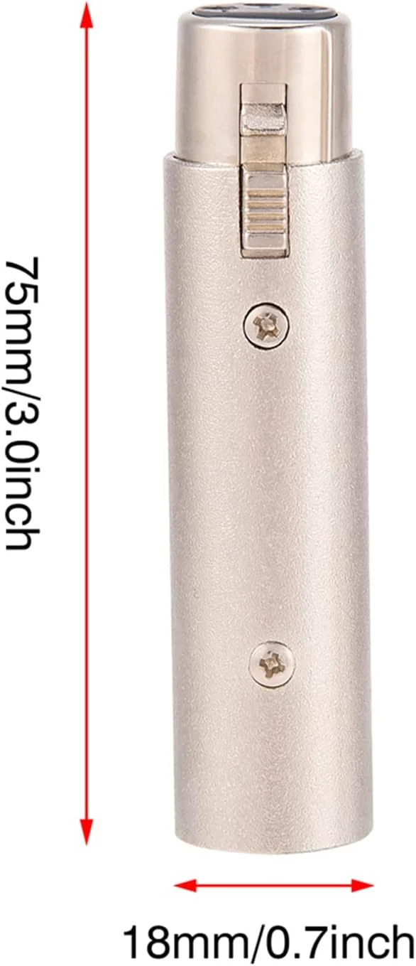 دو عدد کابل میکروفون بالانس XLR نر به ماده، سازگار با میکروفون، کانکتورهای XLR نر و ماده و آداپتور توسعه کانکتور XLR، طراحی بدون پیچ