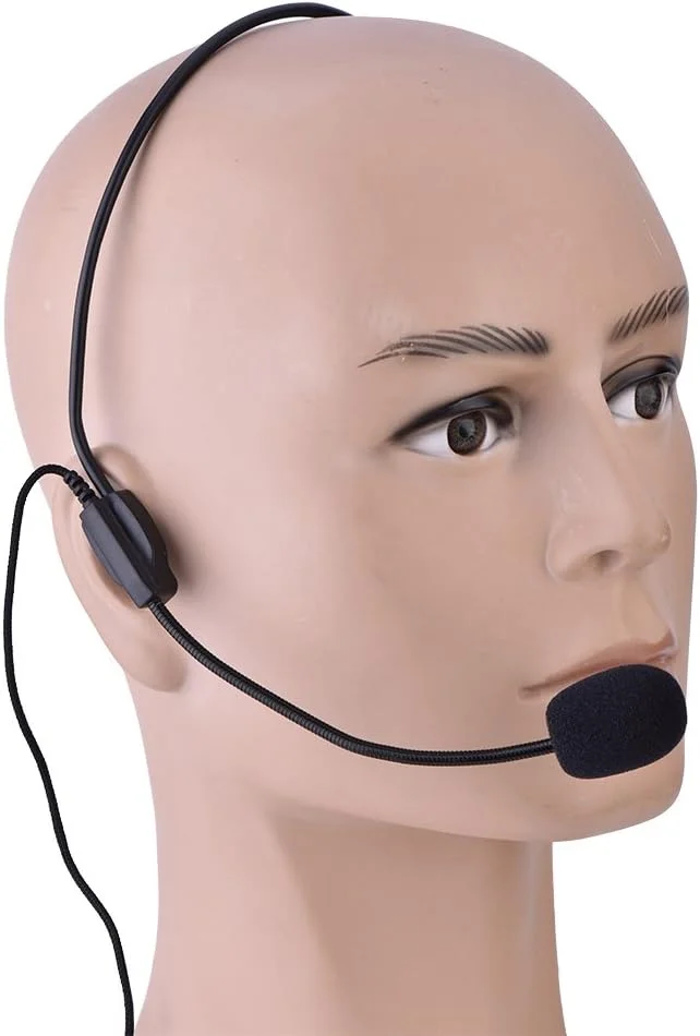 میکروفون سیمی هدست، میکروفون کندانسور سیمی مینی 3.5 میلی‌متری برای تقویت‌کننده صدا، دستگاه‌های بلندگو برای اجرای صحنه‌ای، آواز خواندن، رقص و تدریس