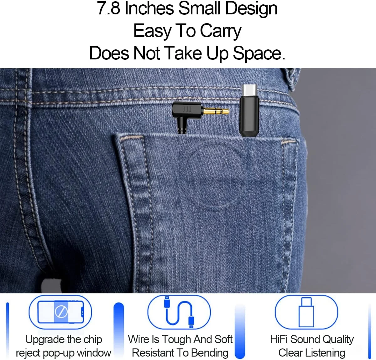 آداپتور میکروفون USB C با کابل تبدیل TRS نر 3.5 میلی‌متری به Type C VideoMic، سازگار با گوشی‌های اندرویدی سامسونگ RODE VideoMicro