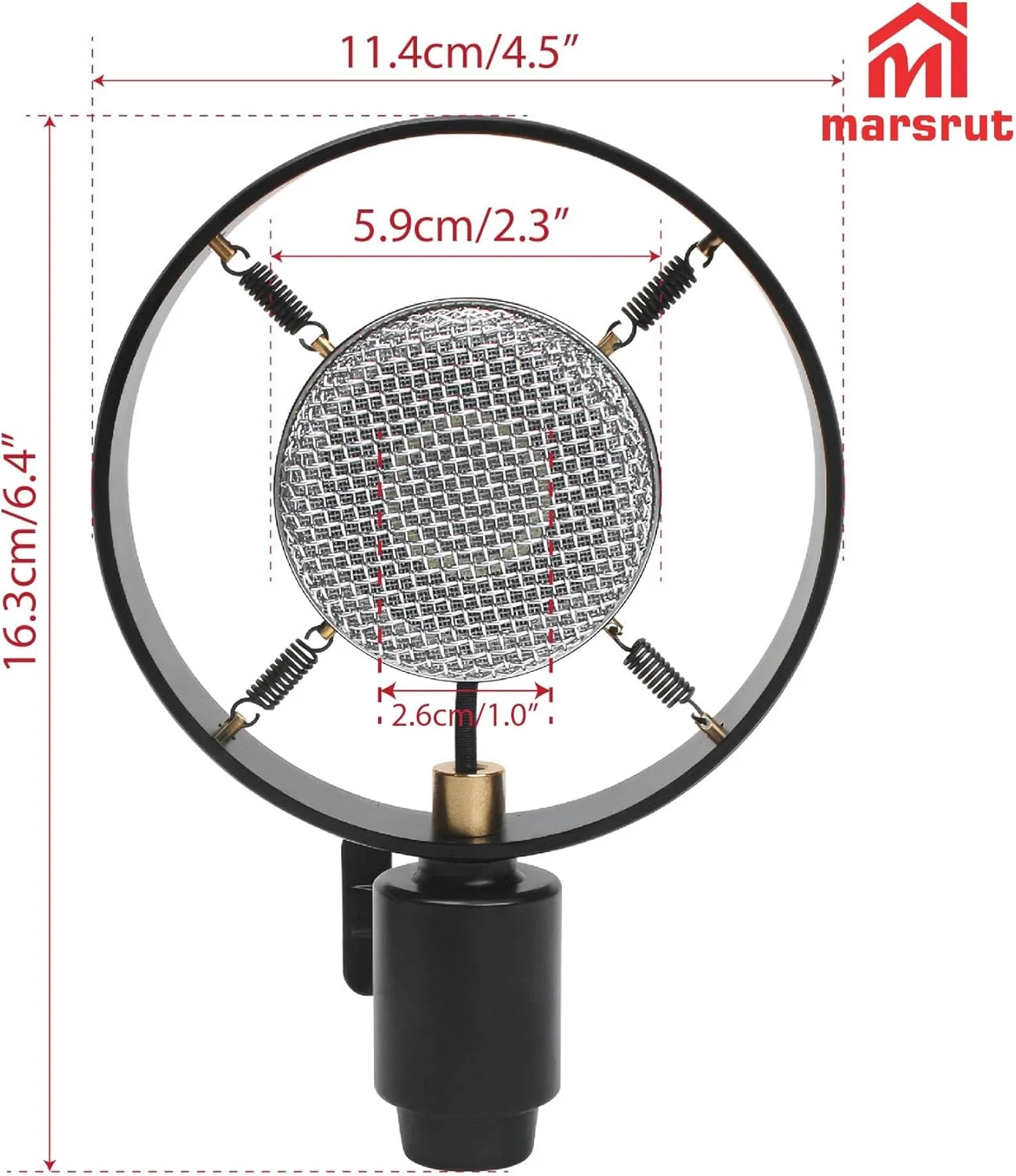 میکروفون کلاسیک وینتیج Marsrut، میکروفون کندانسور دیافراگم بزرگ عتیقه برای سخنرانی تئاتر و جایگزینی صدای زنده، قطر هسته 26 میلی متر