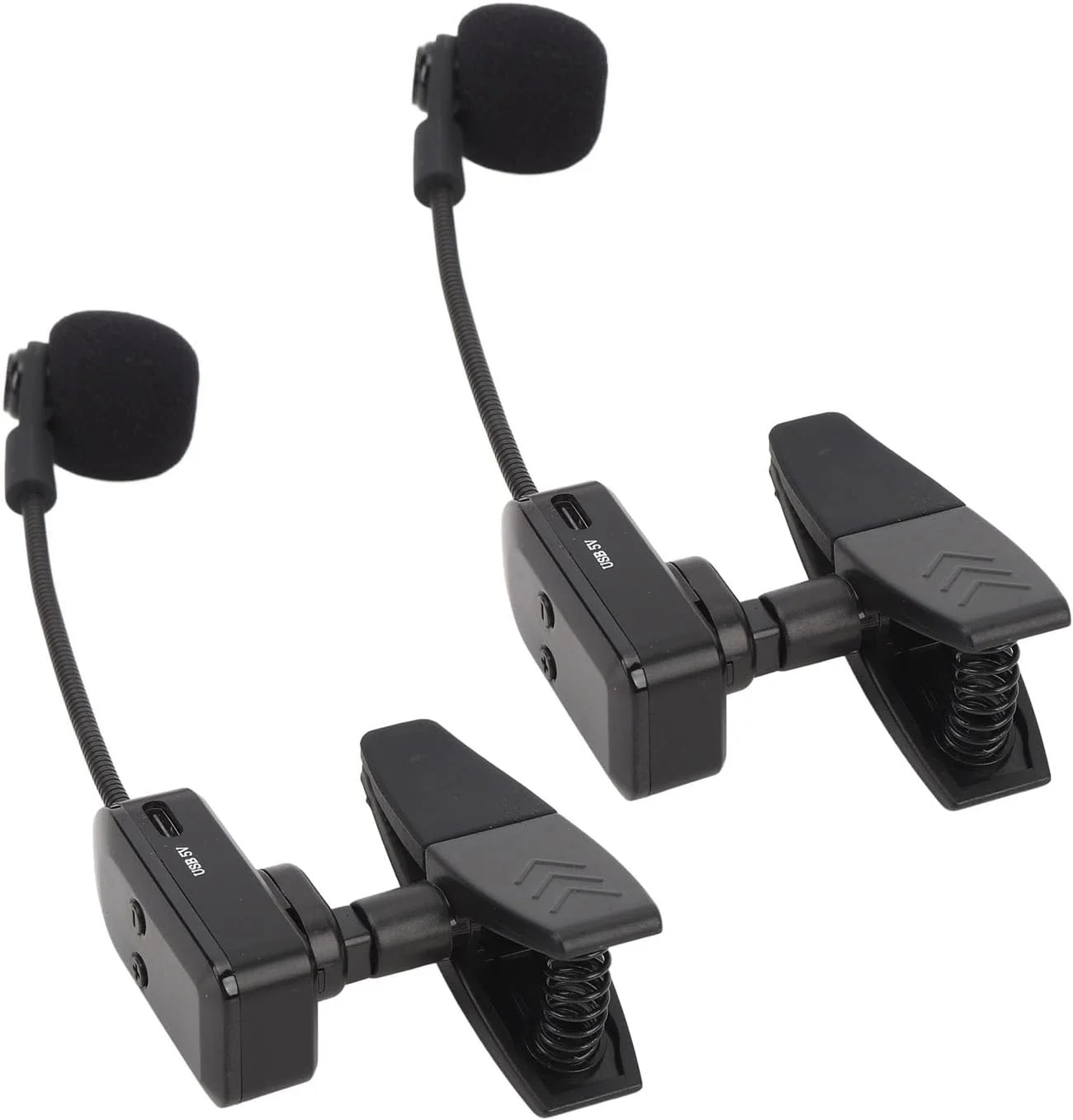 میکروفون بی‌سیم ساکسیفون، چرخش 360 درجه، کندانسور یک جهته، سیستم بی‌سیم 2.4G، مناسب برای ترومپت، کلارینت، ویولن سل با سیگنال پایدار و کاربری آسان