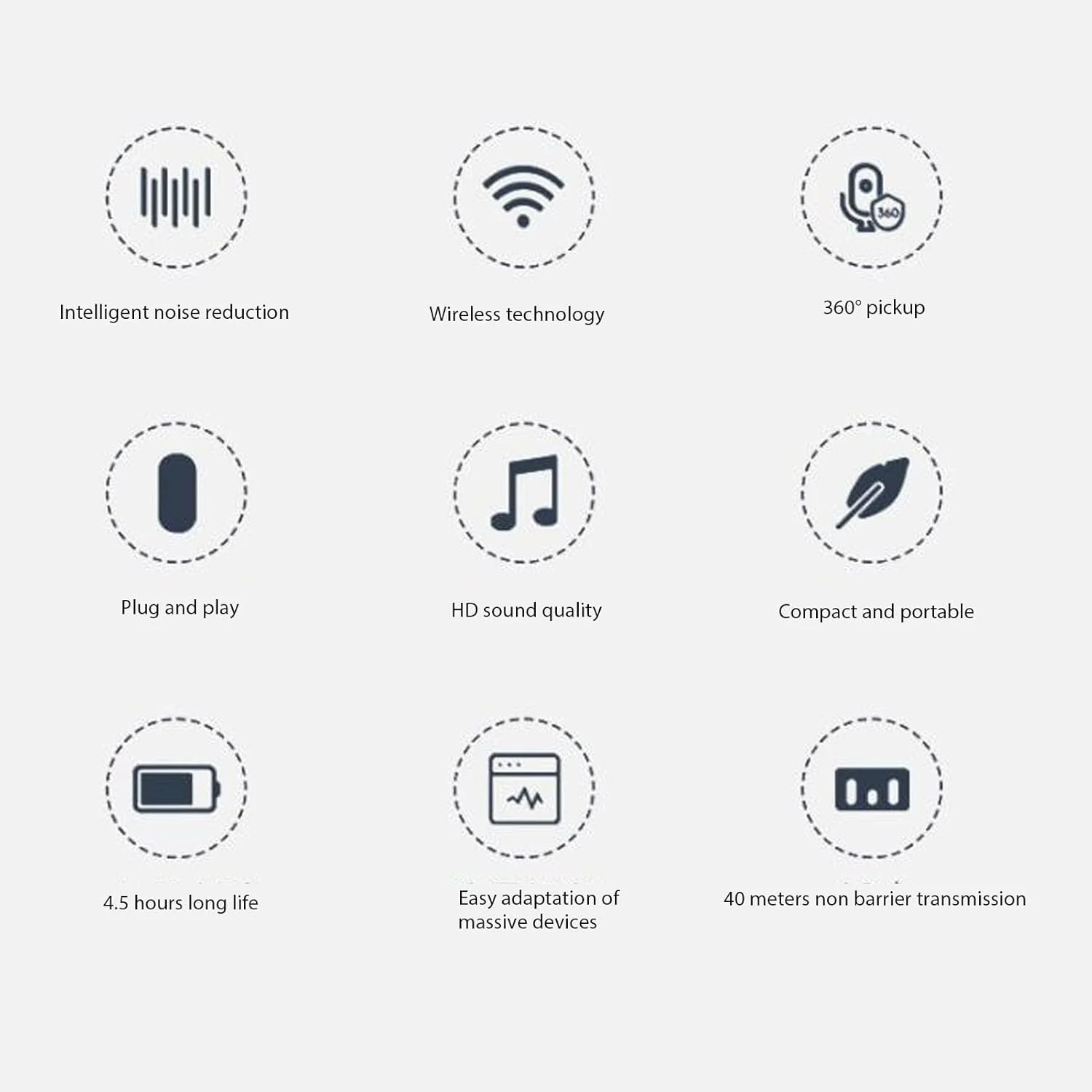 میکروفون بی‌سیم ساکسیفون، چرخش 360 درجه، کندانسور یک جهته، سیستم بی‌سیم 2.4G، مناسب برای ترومپت، کلارینت، ویولن سل با سیگنال پایدار و کاربری آسان