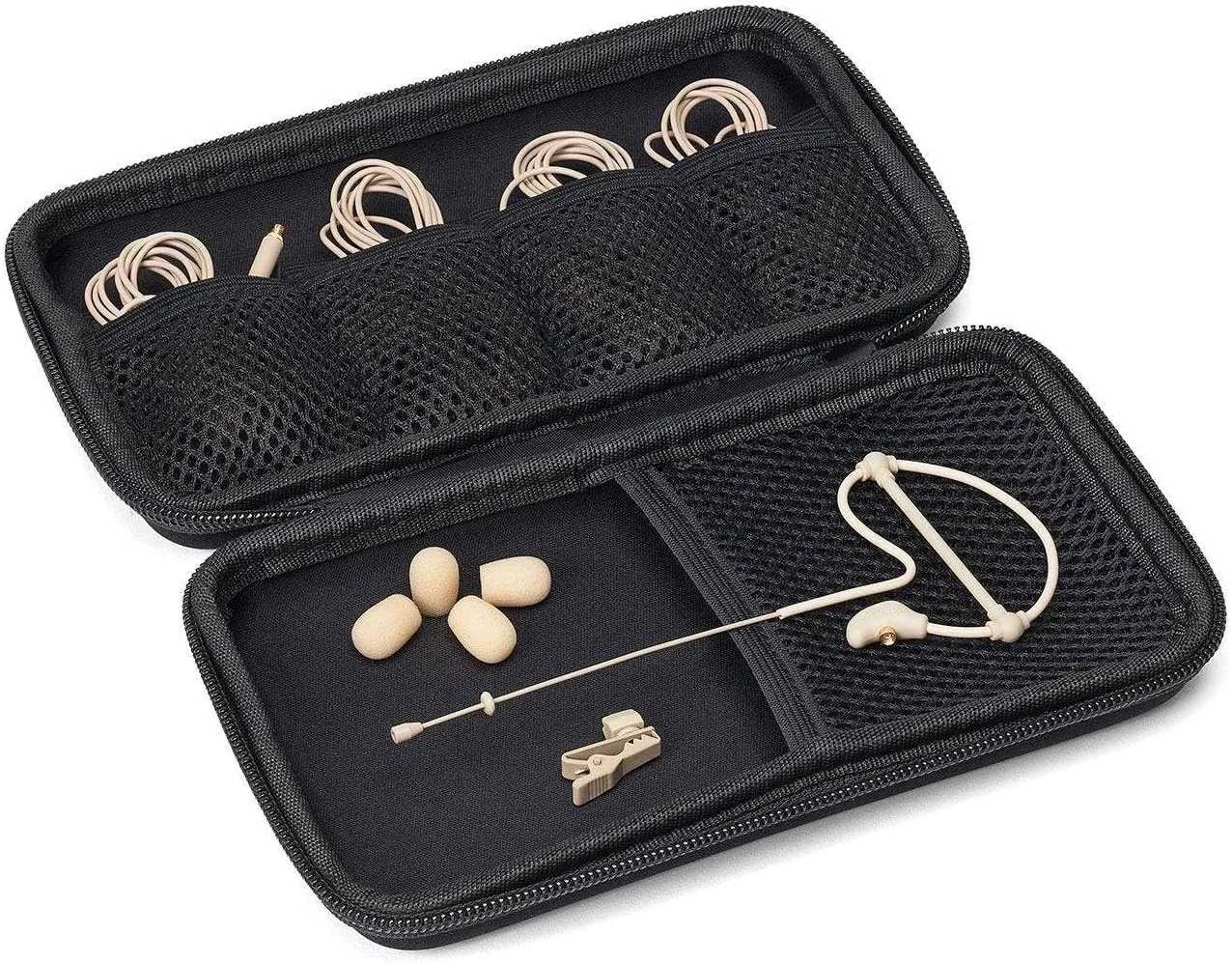 میکروفون هدست کم حاشیه Samson SE10x با کپسول کندانسور مینیاتوری و چهار کابل آداپتور سازگار با محبوب ترین سیستم های بی سیم (بژ) (SE10TX)