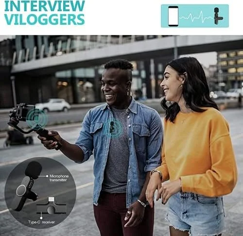 میکروفون یقه ای بی سیم قابل حمل LOOX، میکروفون کوچک برای آیفون، گوشی اندروید، یوتیوبرها و پخش زنده فیسبوک