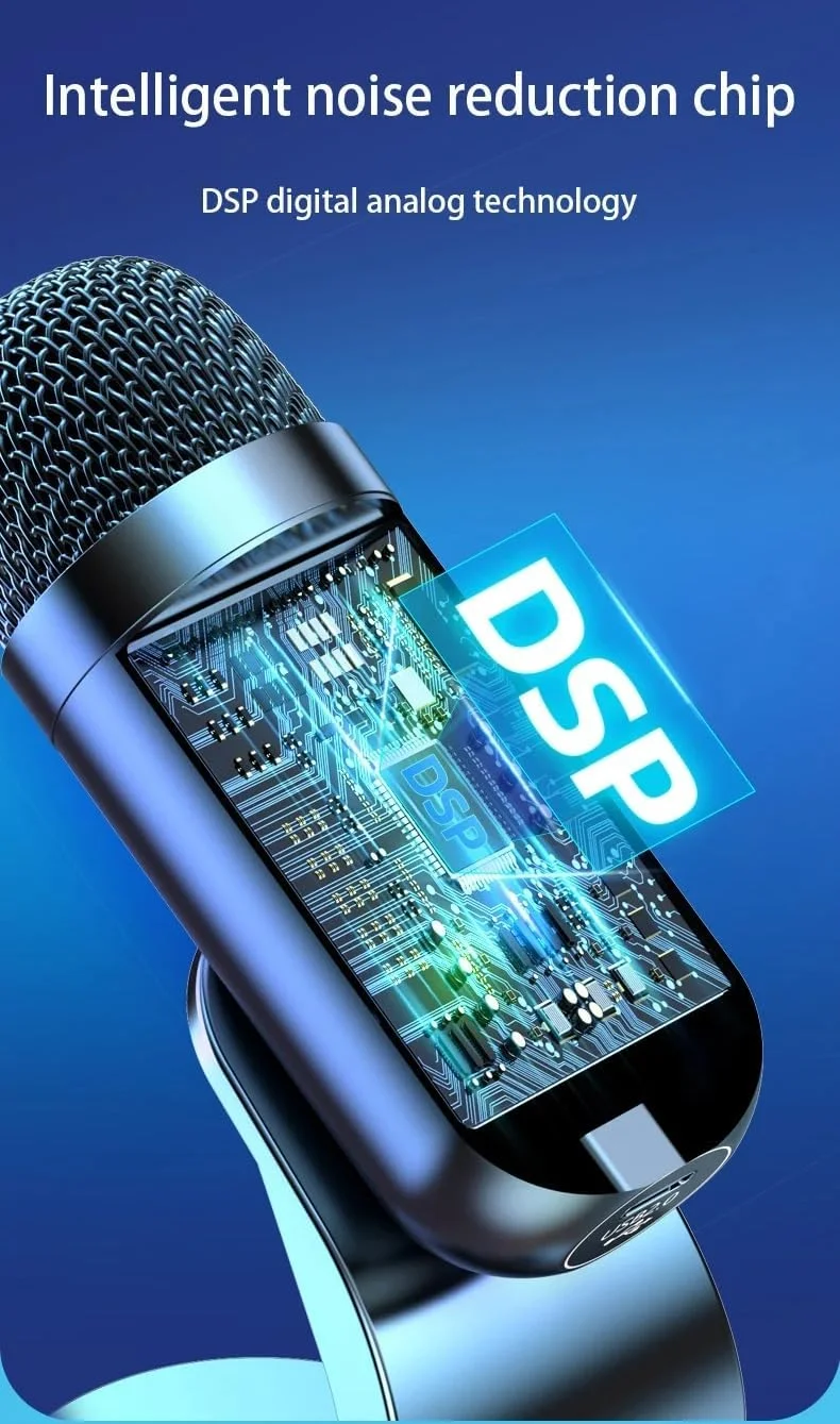 میکروفون USB، میکروفون کاندنسر، میکروفون USB C برای بازی، پادکست، ضبط، استریم، دسکتاپ، آداپتور کیفیت صدای بالا برای تلفن، سازگار با مک و ویندوز