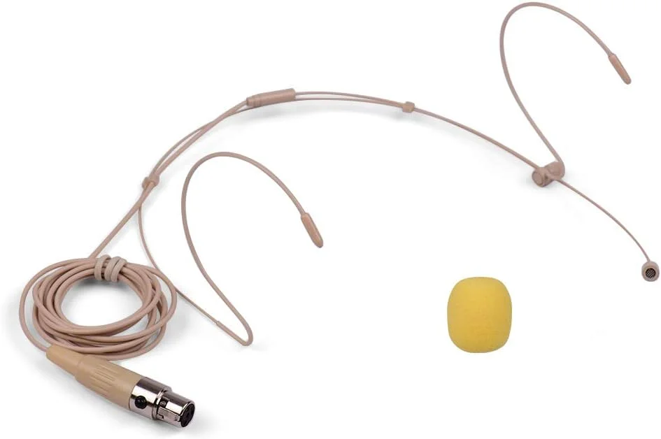 میکروفون خازنی سبک وزن هدست با پلاگ مینی XLR 4 پین برای فرستنده بی‌سیم