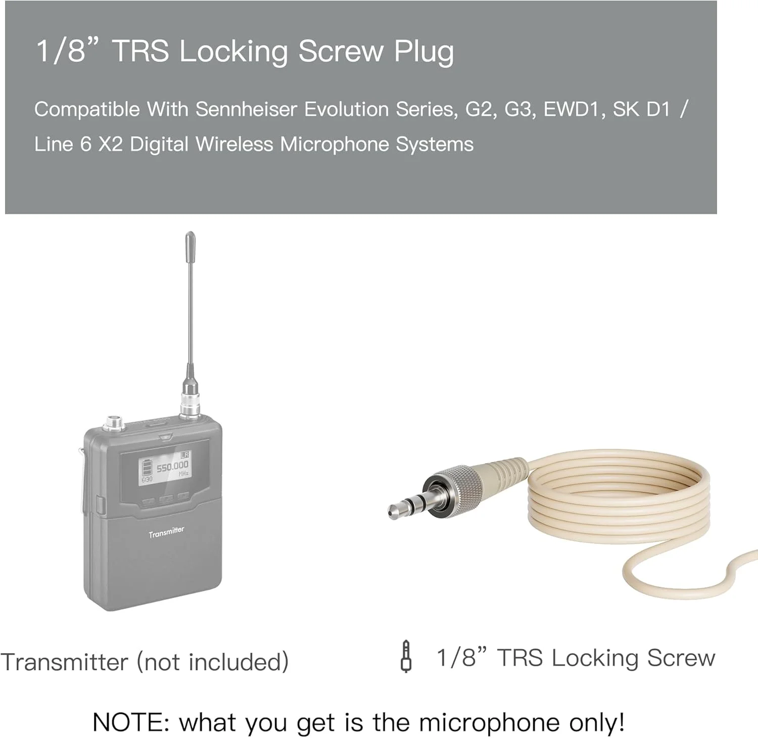 میکروفون هدست سبک وزن و کم حجم J K مدل JK MIC-J S90 سازگار با سیستم بی سیم Sennheiser