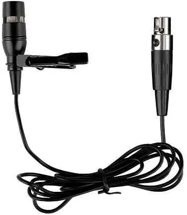 میکروفون یقه‌ای مشکی، میکروفون گیره‌ای کاندنسر کاردیوئید برای سیستم‌های بی‌سیم شور، مینی XLR 4Pin TA4F Plug