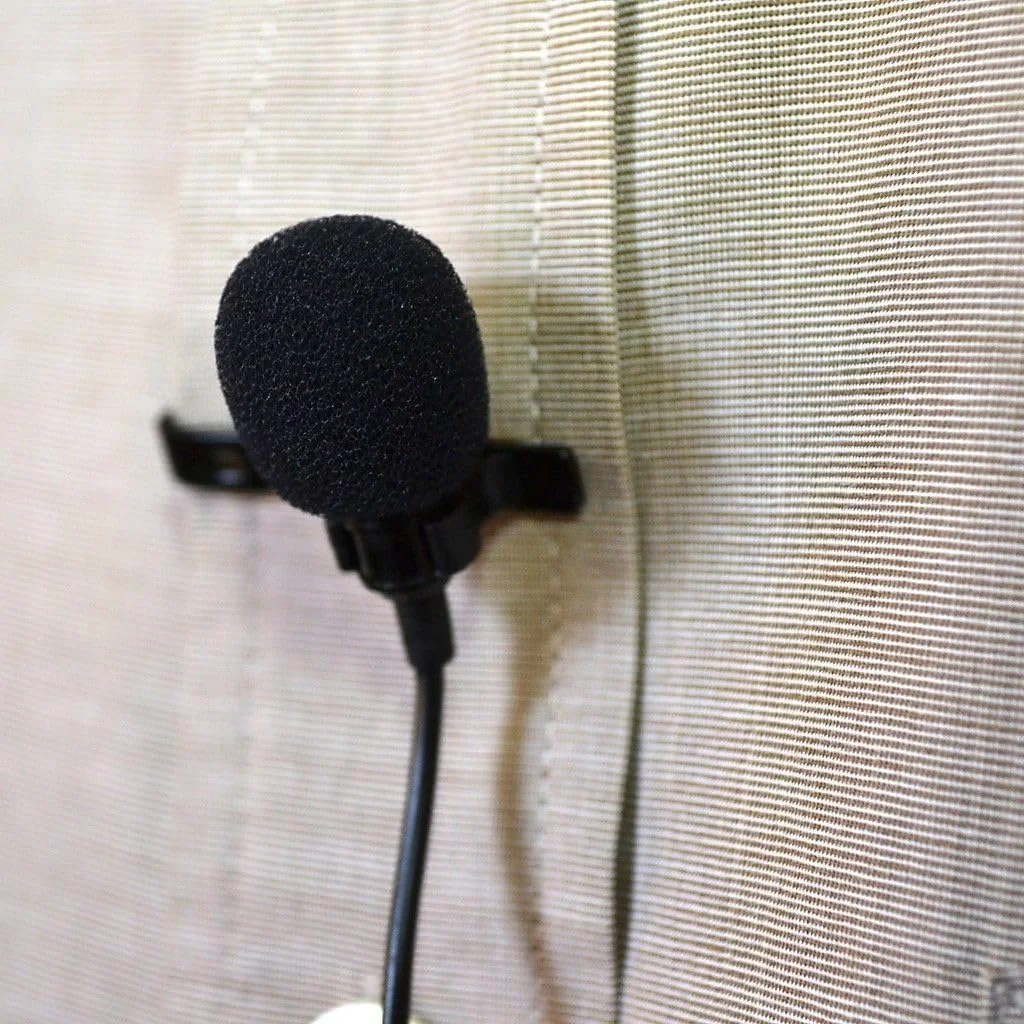 میکروفون یقه‌ای مشکی، میکروفون گیره‌ای کاندنسر کاردیوئید برای سیستم‌های بی‌سیم شور، مینی XLR 4Pin TA4F Plug