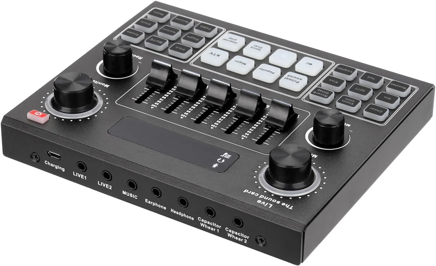 کارت صدای چند منظوره Labymos مدل Live V9 و کیت میکروفون معلق BM800، مجموعه میکروفون کندانسور پخش، کارت صدای زنده وبکست Intelnt برای کامپیوتر و موبایل