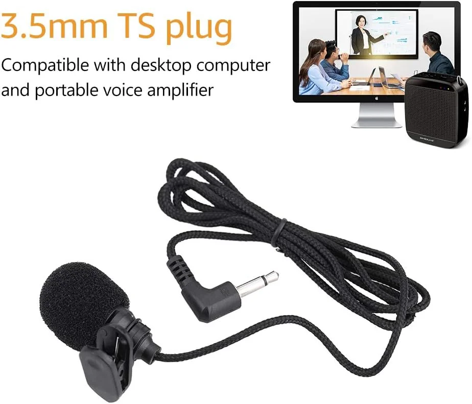 میکروفون کندانسور یقه ای گیره ای کوچک قابل حمل Labymos با پلاگ TS 3.5 میلی متری برای کامپیوتر، رایانه شخصی، آمپلی فایر صدای قابل حمل میکروفون کندانسور یقه ای گیره ای کوچک قابل حمل Labymos با پلاگ TS 3.5 میلی متری برای کامپیوتر، رایانه شخصی، آمپلی فایر صدای قابل حمل