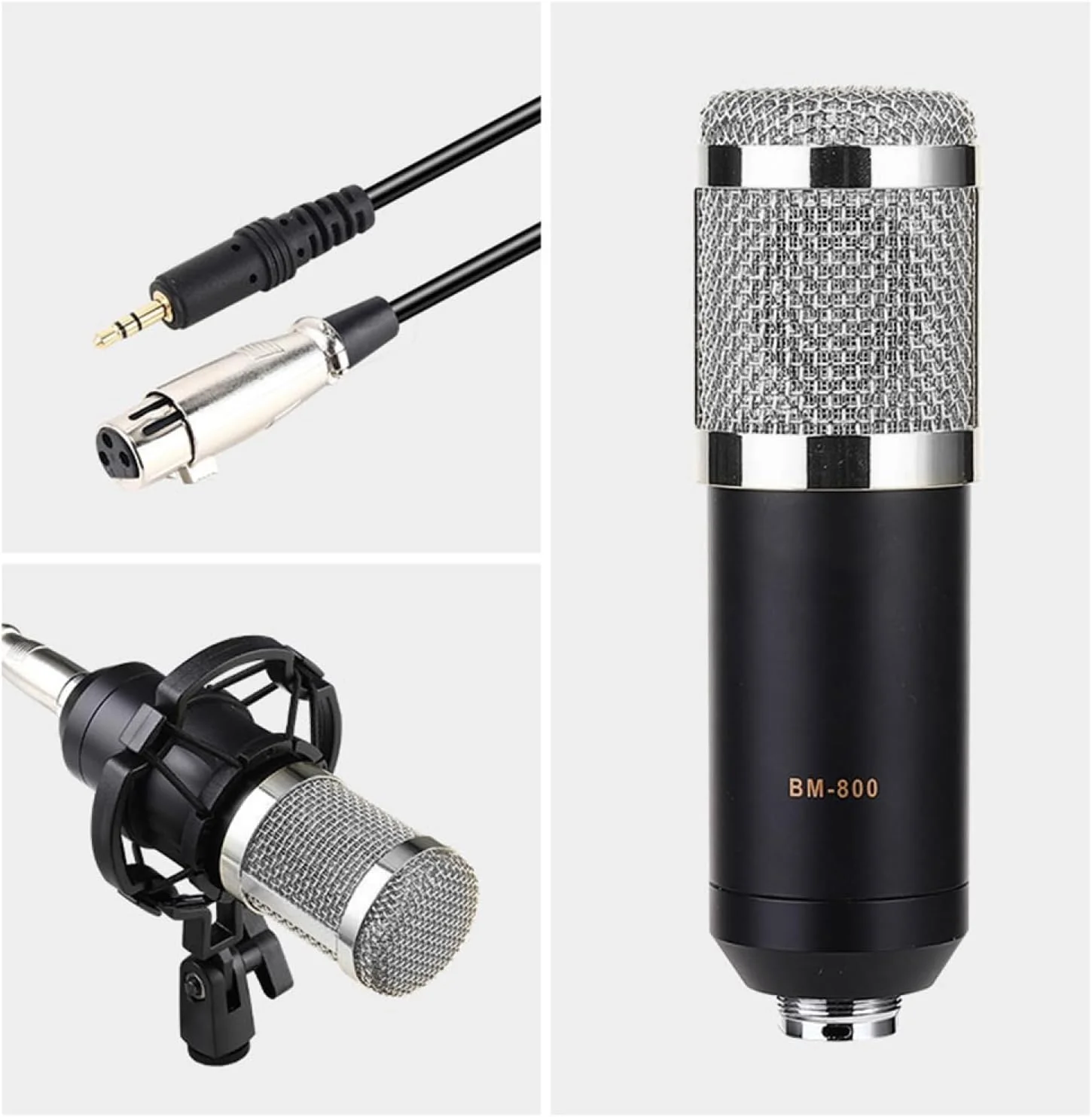 میکروفون کاندنسر حرفه ای Labymos BM800 مناسب پادکست، پخش زنده، میکروفون USB به همراه پایه بازویی، تجهیزات موسیقی برای استودیو، پخش زنده میکروفون کاندنسر حرفه ای Labymos BM800 مناسب پادکست، پخش زنده، میکروفون USB به همراه پایه بازویی، تجهیزات موسیقی برای استودیو، پخش زنده