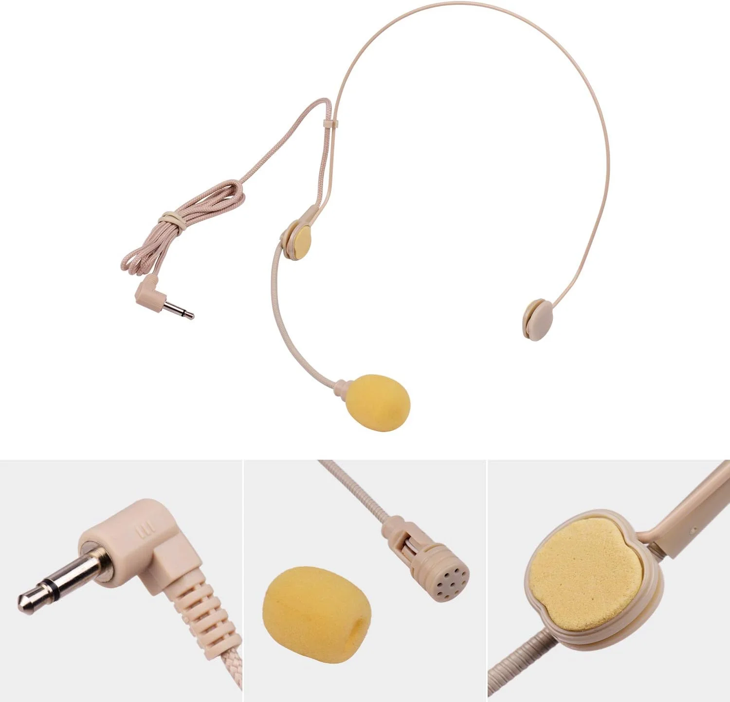 میکروفون خازنی هدست Labymos با رابط زاویه دار 3.5 میلی متری برای فرستنده بی سیم