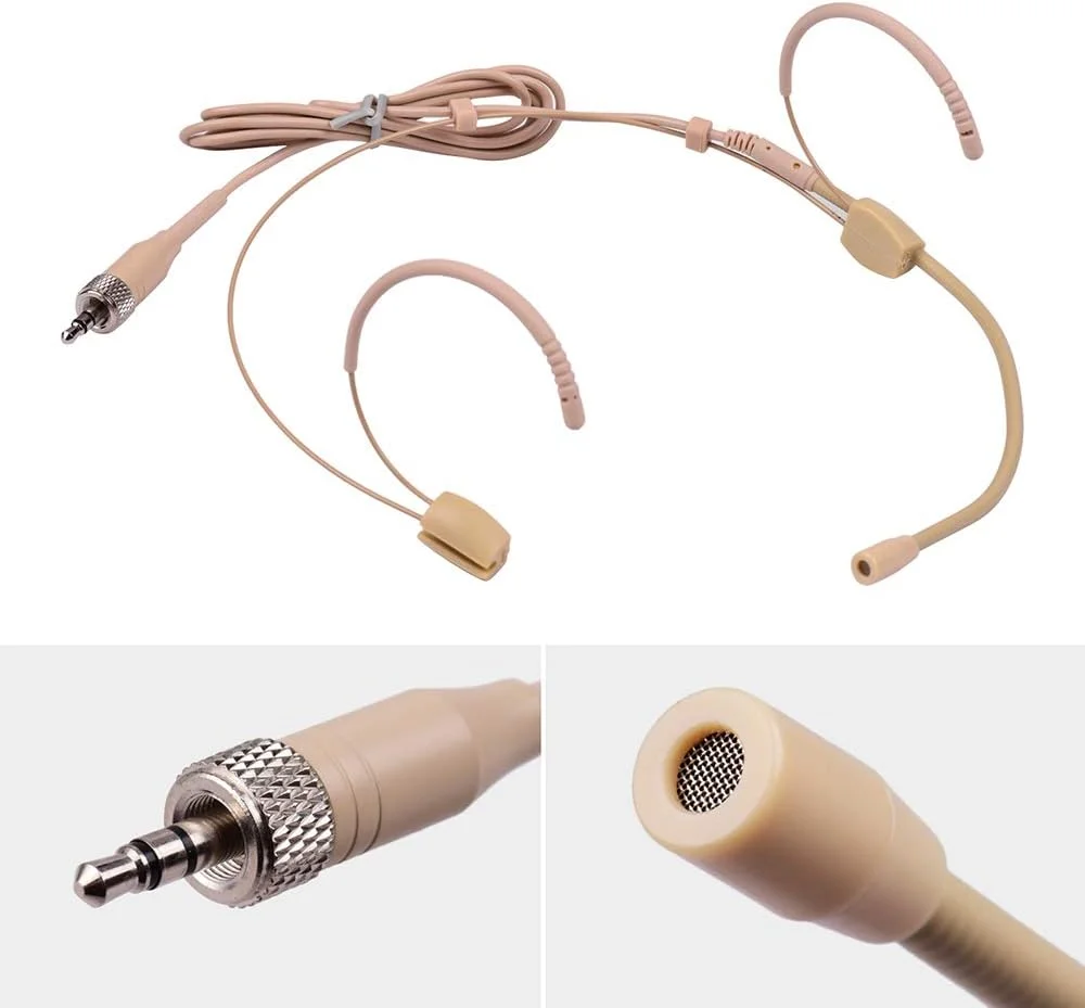 میکروفون خازنی هدست Labymos با فیش قفل‌شو 3.5 میلی‌متری سازگار با فرستنده بی‌سیم Sennheiser