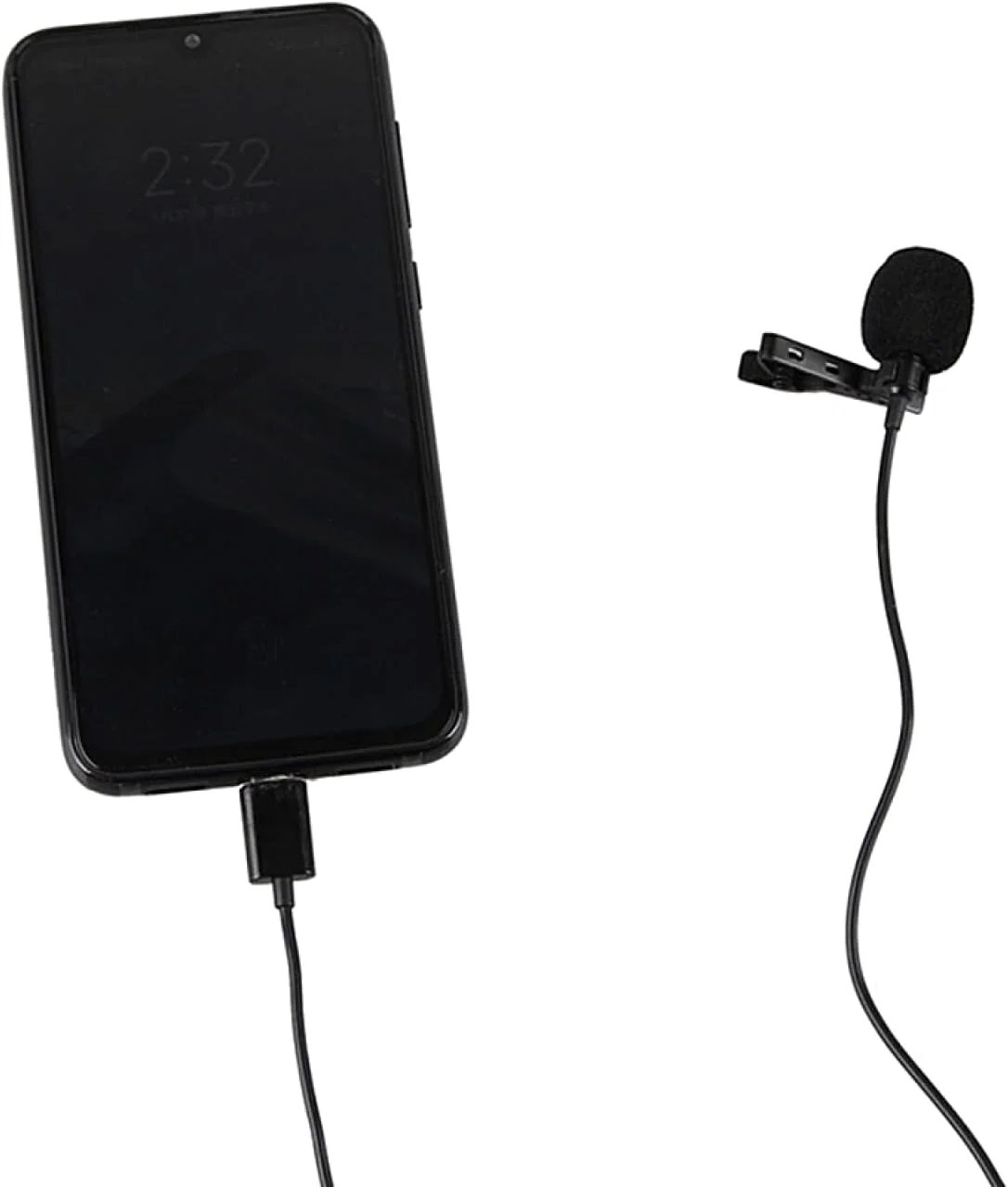 میکروفون یقه‌ای خازنی اومنی دایرکشنال Type-C مدل Labymos JH-042 با صدای فوق‌العاده برای صدا و ویدیو - مشکی