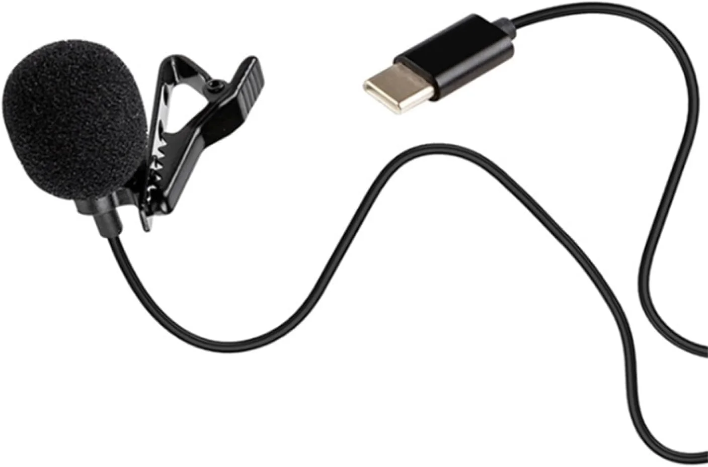 میکروفون یقه‌ای خازنی اومنی دایرکشنال Type-C مدل Labymos JH-042 با صدای فوق‌العاده برای صدا و ویدیو - مشکی