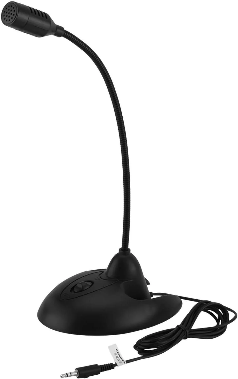 میکروفون رومیزی سیم دار گردن غازی، میکروفون استریو کارائوکه رومیزی گردن غازی انعطاف پذیر برای کارائوکه، کنفرانس، ضبط صدا استودیویی (مشکی)