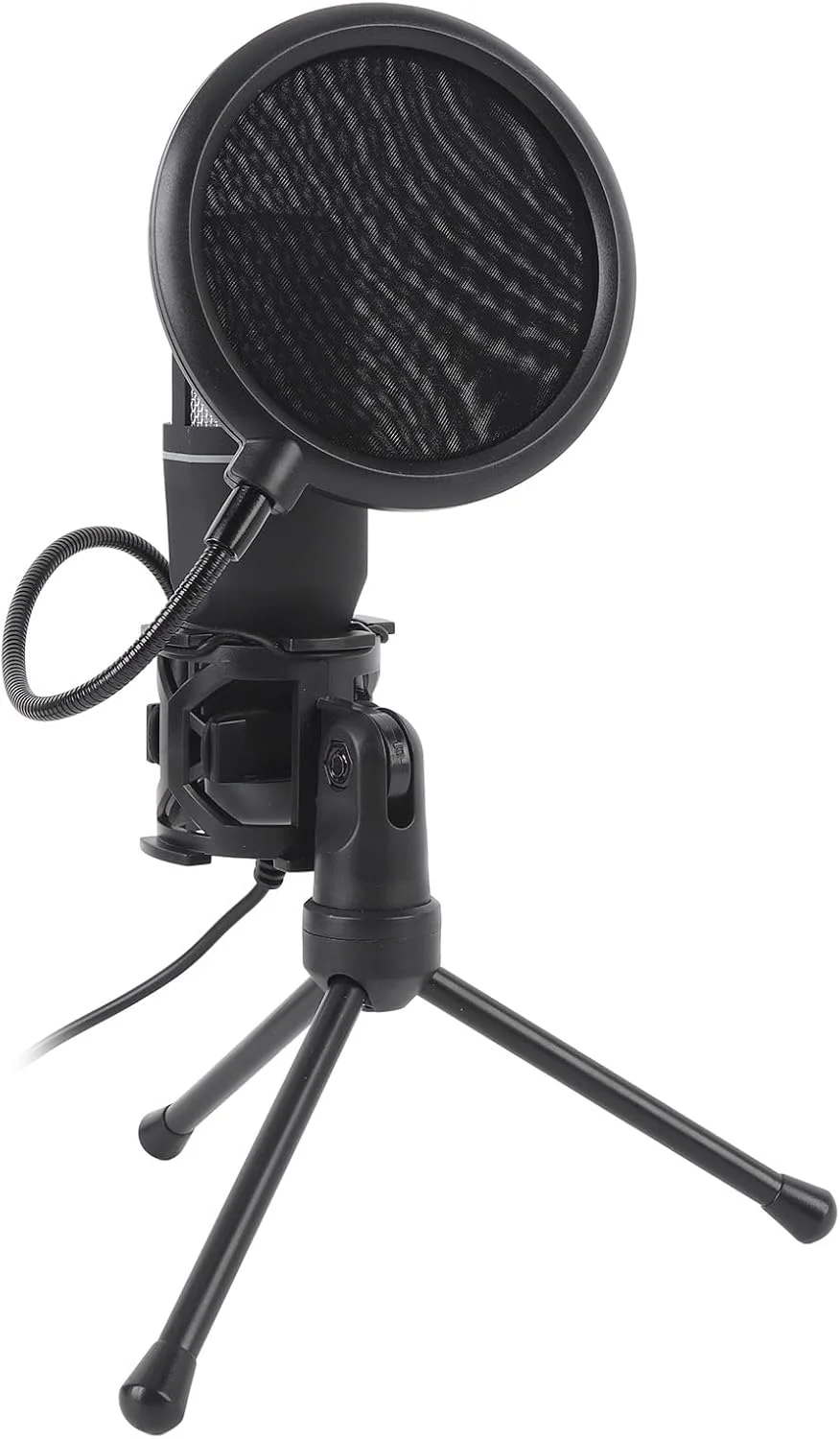 میکروفون USB گیمینگ Jiawu با نور RGB، میکروفون کاندنسر برای استودیو استریم، میکروفون کامپیوتر PC با قابلیت کاهش نویز برای گیمرها