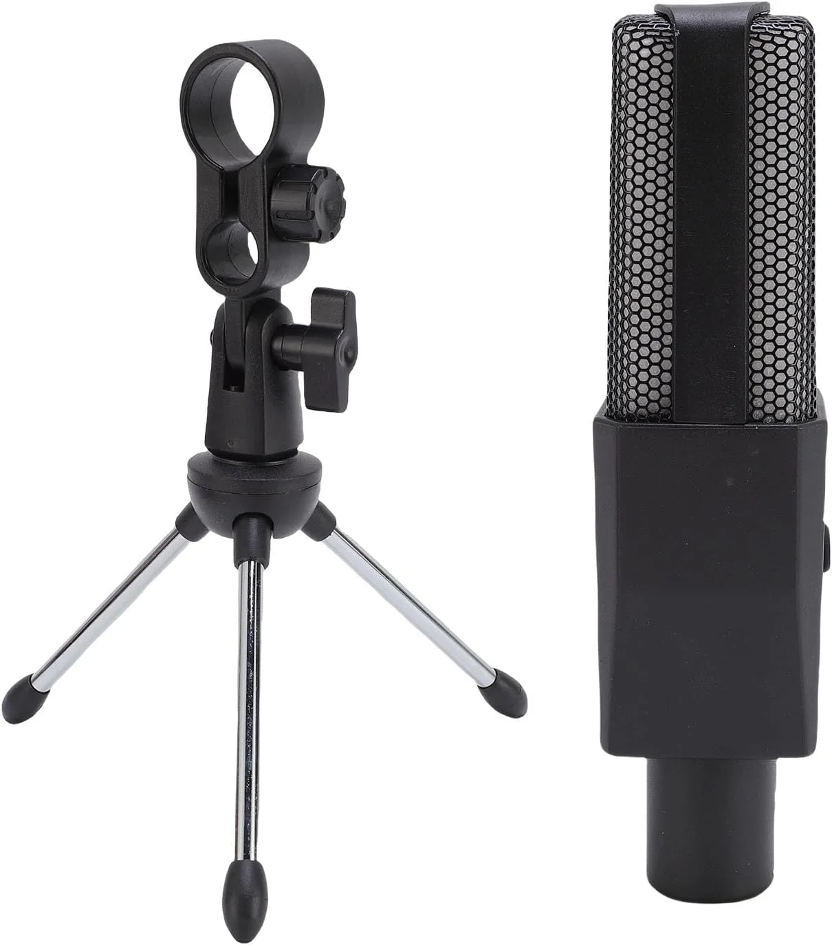 میکروفون خازنی USB جیاوو - میکروفون گیمینگ با نور RGB، جلوه های نورپردازی پویا، پایه سه پایه انعطاف پذیر برای استریمرها و تولیدکنندگان محتوا