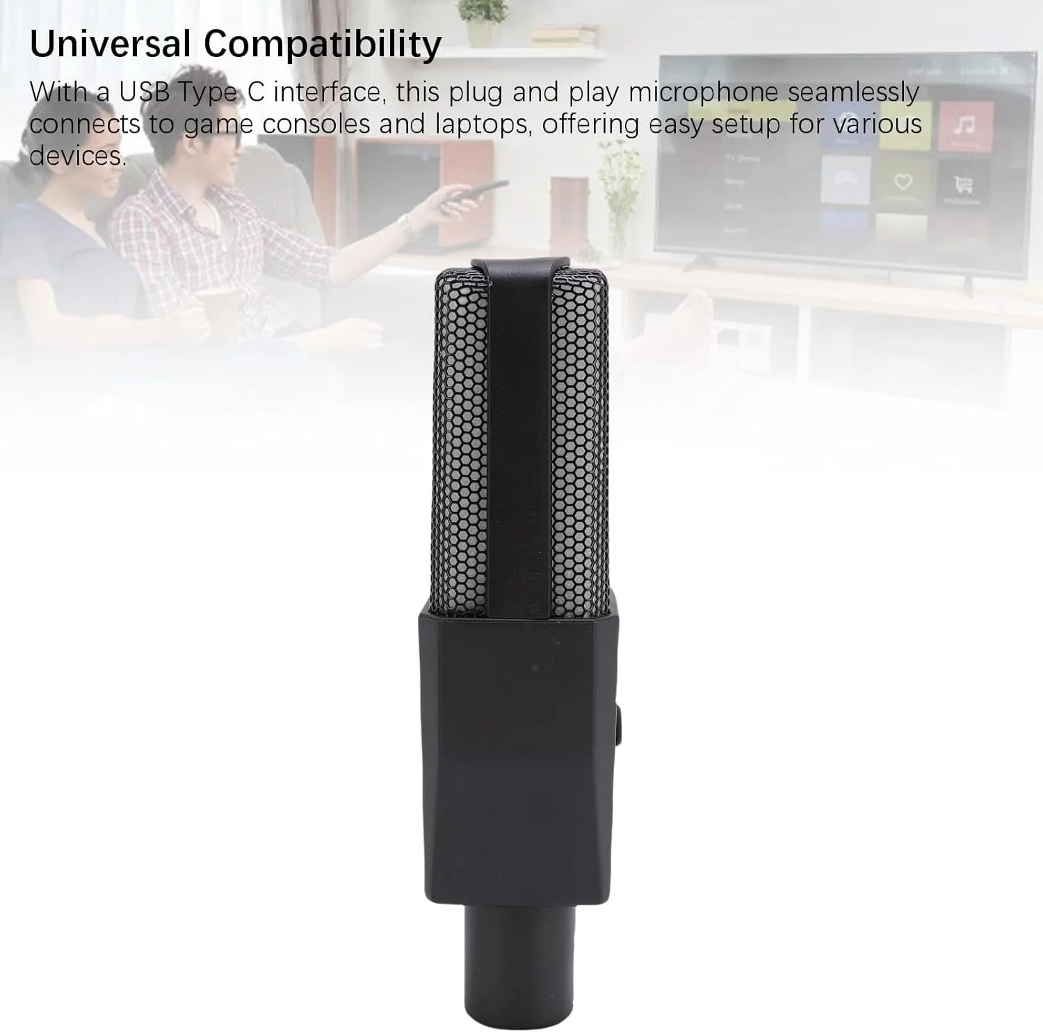 میکروفون خازنی USB جیاوو - میکروفون گیمینگ با نور RGB، جلوه های نورپردازی پویا، پایه سه پایه انعطاف پذیر برای استریمرها و تولیدکنندگان محتوا