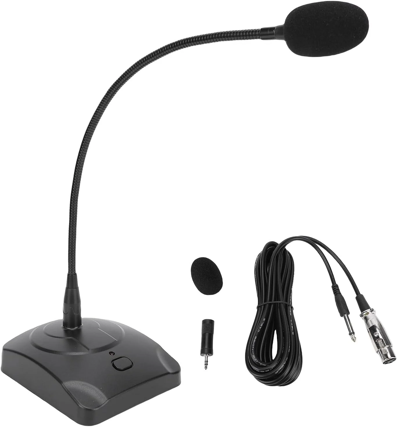میکروفون رومیزی سیم دار گردن غازی کارآمد Jectse با دریافت یک طرفه صدا برای ضبط صدای واضح، میکروفون کندانسور حرفه ای سیم دار - انعطاف پذیری 360 درجه
