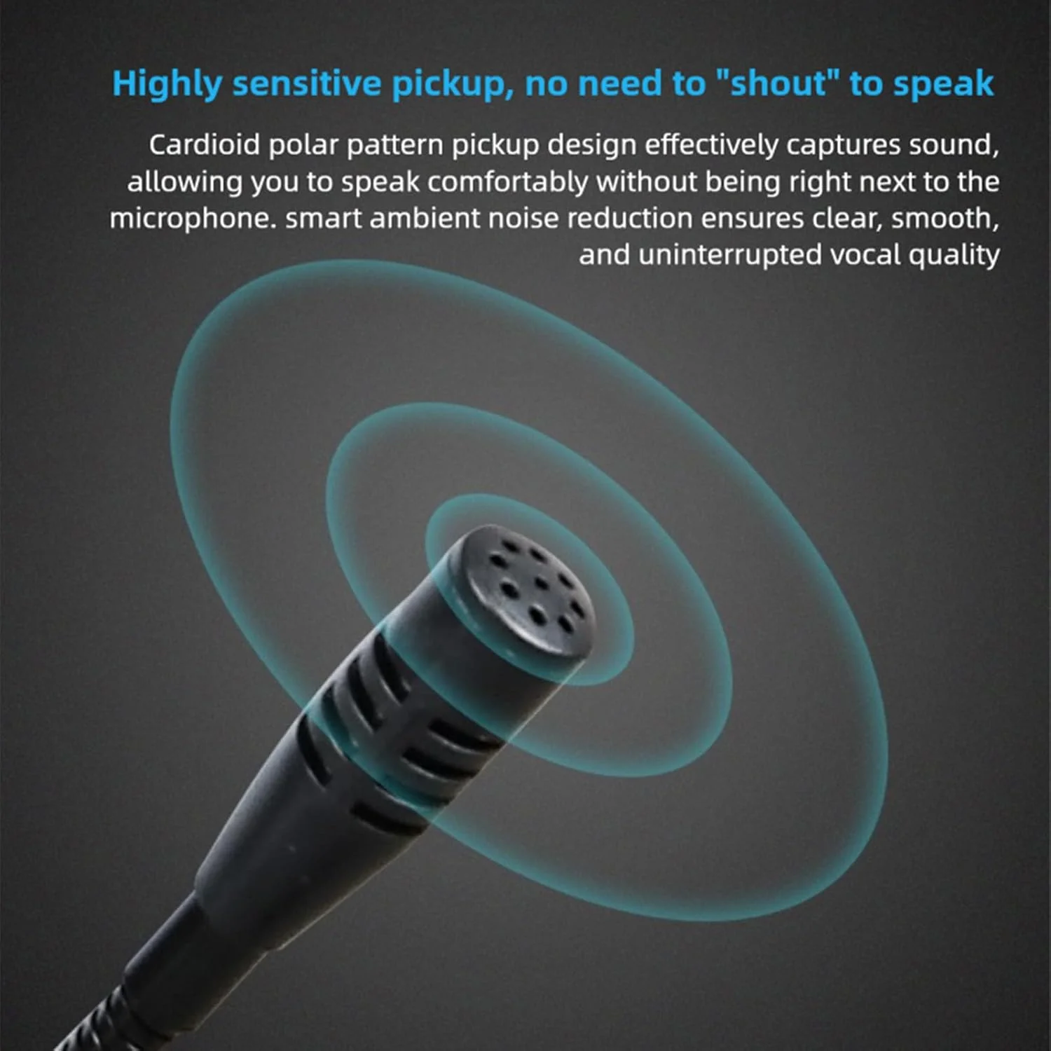 میکروفون رومیزی سیم دار گردن غازی کارآمد Jectse با دریافت یک طرفه صدا برای ضبط صدای واضح، میکروفون کندانسور حرفه ای سیم دار - انعطاف پذیری 360 درجه