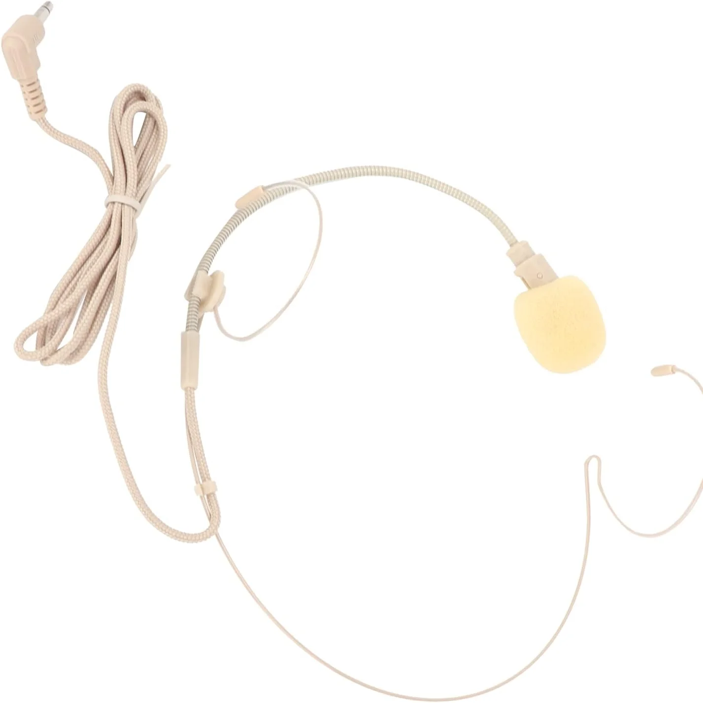 میکروفون سرگوشی Jectse با طراحی سبک و اثر پنهان‌سازی قوی، مناسب برای تفسیر و راهنما، رنگ بژ، شامل 1 عدد میکروفون و گیره ثابت