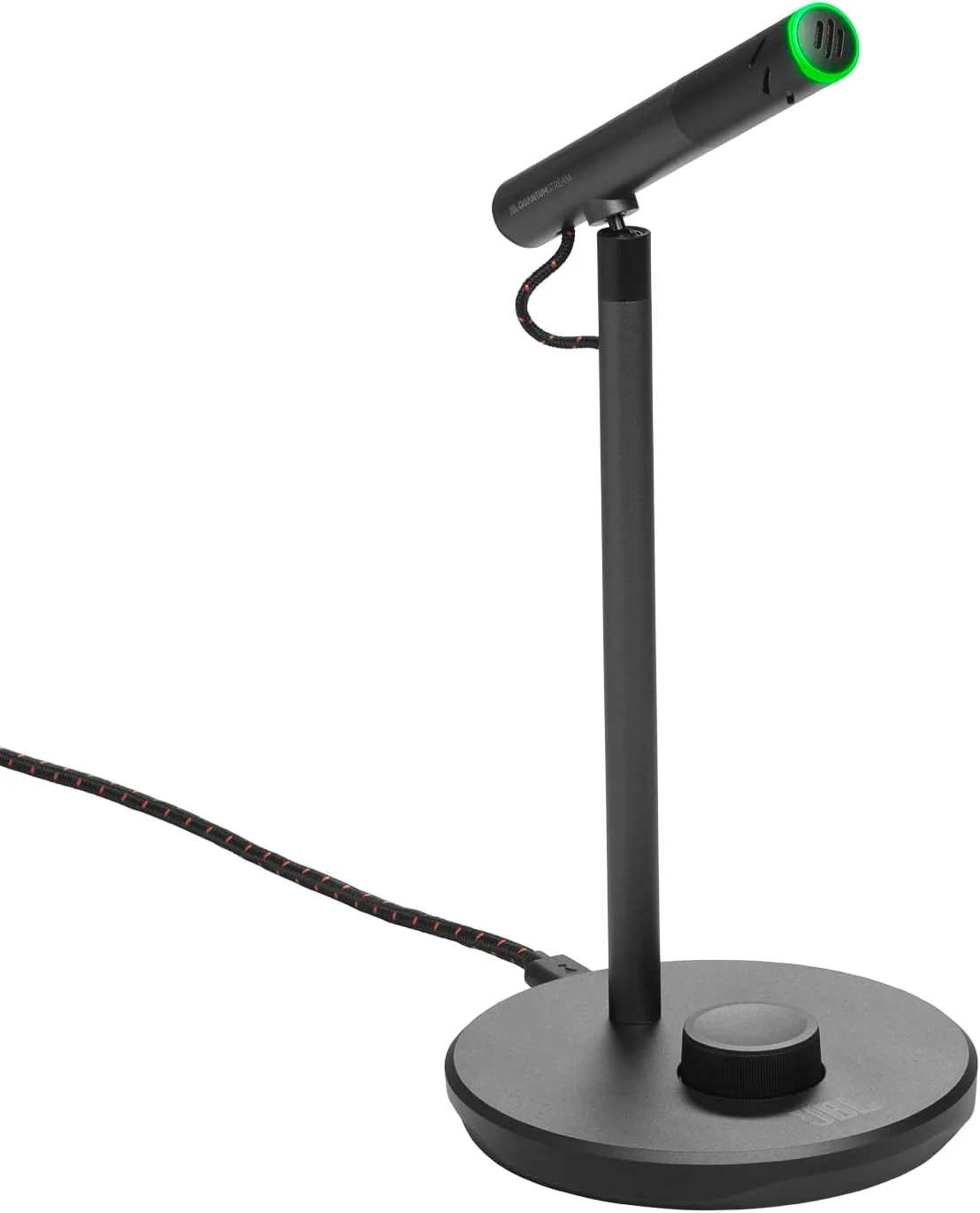 میکروفون تک کندانسور JBL Quantum Stream Talk برای استریم، ضبط و بازی بی نقص، دکمه قطع صدای تک لمسی، دکمه کنترل با قابلیت تنظیم آسان، ضربه گیر داخلی (مشکی)