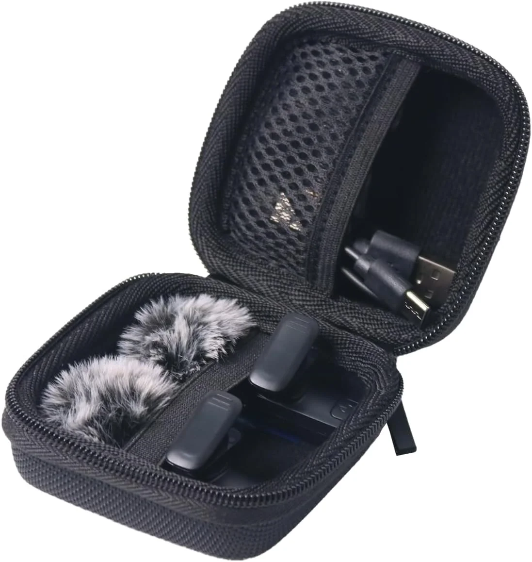 کیف محافظ سخت مسافرتی سازگار با حمل میکروفون، میکروفون یقه ای بی سیم (فقط کیف)