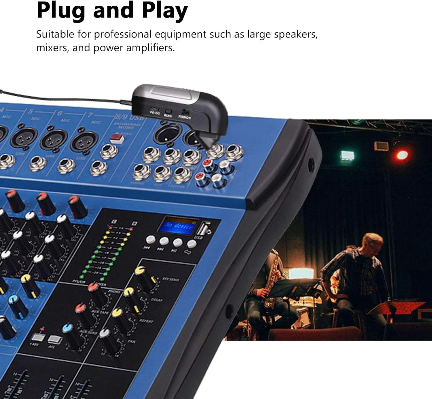 میکروفون ساز، میکروفون کندانسور گیره ای UHF، اتصال خودکار، طراحی انعطاف پذیر، میکروفون ساز گیره ای ثابت چرخان 360 درجه برای ساکسیفون ترومپت کلارینت ویولن