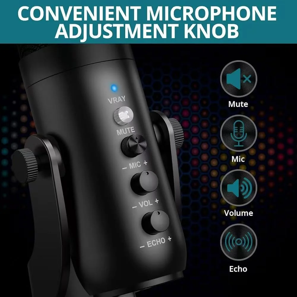 میکروفون دینامیک وکال با کیفیت بالا، میکروفون سیمی حرفه ای برای اجرای زنده (V2)