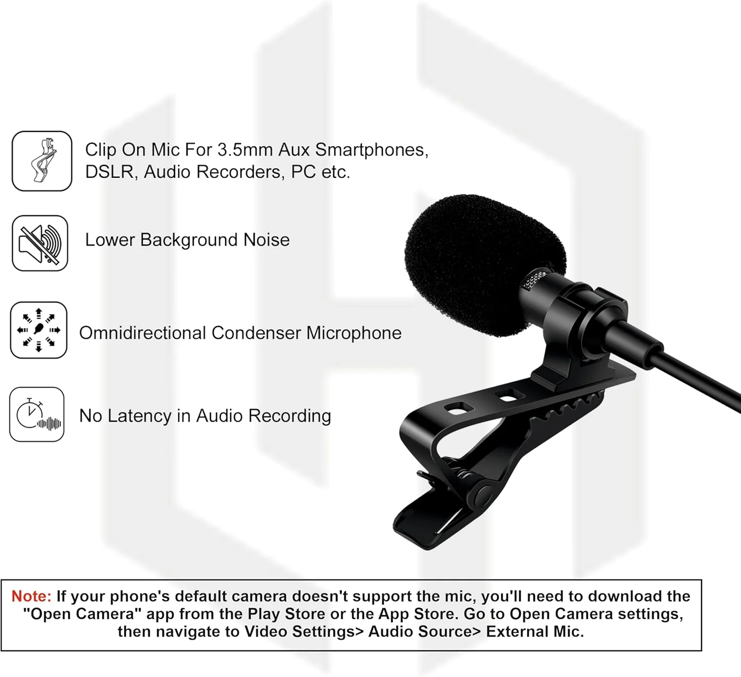 میکروفون یقه‌ای خازنی HUMBLE HB-M01 برای اندروید، میکروفون USB 3.5 میلی‌متری برای تولید محتوای ویدیویی یوتیوب، فیسبوک، مصاحبه، پخش زنده و همه موارد (1.5 متر) بسته 2 عددی