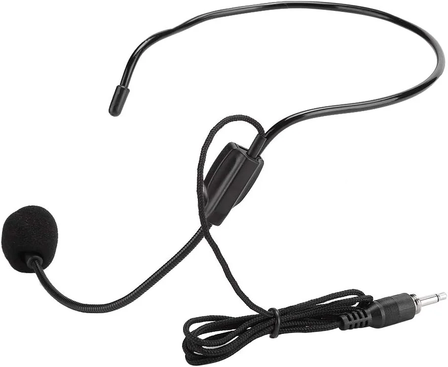 میکروفون هدست، میکروفون هدست ABS + فلز 3 عددی، میکروفون کندانسور سیمی با جک 3.5 میلی متری برای راهنمای خرید