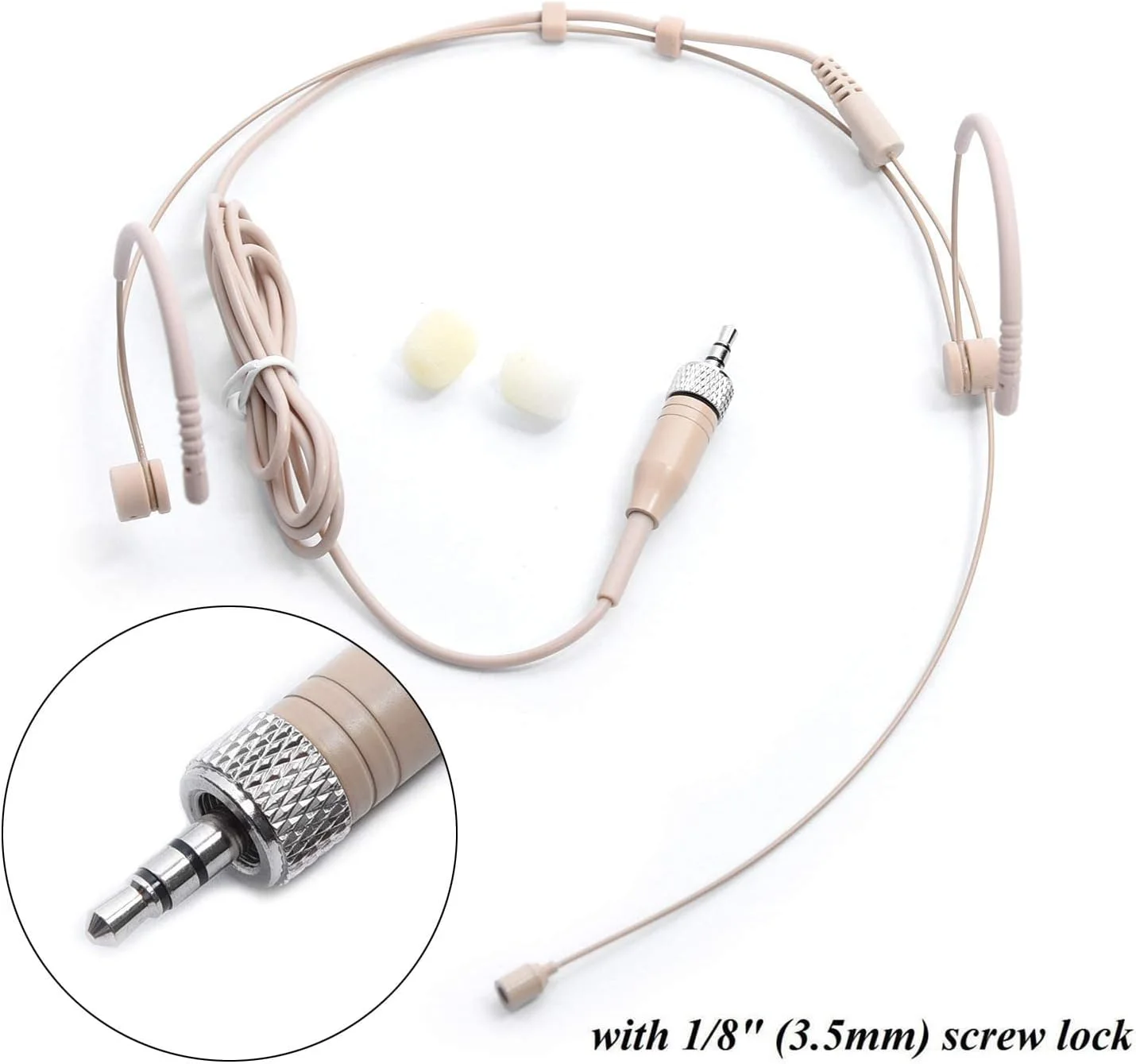 میکروفون دو گوش قلاب دار، میکروفون هدست، میکروفون قلاب گوشی، مناسب استیج حرفه ای، کلیسا، سخنرانی، میکروفون کندانسر